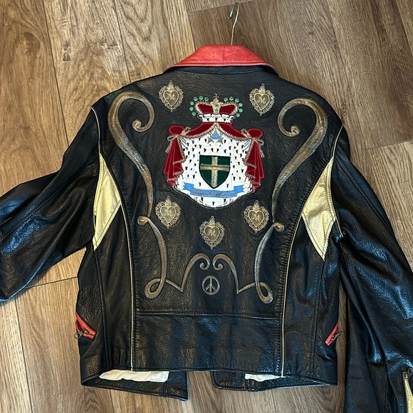 RARE RARE Leather Velvet Moschino Couture Leather Jacket - Picture 7 of 16
